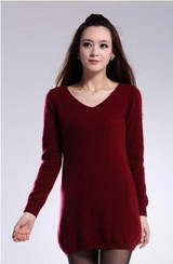 Cashmere long sweater 2018 Autumn Winter women sweaters and pullovers Sexy V-Neck Knitted Sweater Women Tops Pull Femme Hiver