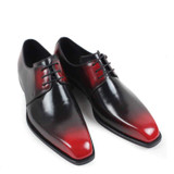 2017 Vikeduo Hot Luxury Men's Derby Shoes Brand Handmade Painting Genuine Leather Party Wedding Footwear Dress Original Design