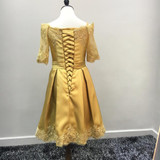 2017 Vestido Festa Cheap Girls Ball Short elegant Gold Cocktail Dresses Mini Sexy Party Gown cocktail vestidos de fiesta BK21