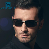 2017 VEITHDIA Brand Polarized Men's Sunglasses Rimless Sun Glasses Driving Goggle Eyewear For Men oculos de sol masculino VT3043
