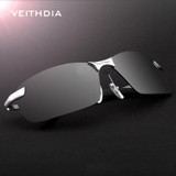 2017 VEITHDIA Brand Polarized Men's Sunglasses Rimless Sun Glasses Driving Goggle Eyewear For Men oculos de sol masculino VT3043
