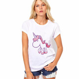 2017 Tshirt Summer Woman Designer Clothing Print T-shirt Fashion Tees European T Shirt Cute Women Kawaii Tops Unicorn