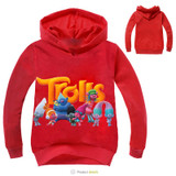 2017 Trolls Clothes Boys Hoodies Cartoon Troll Costumes Clothes T shirts Children Kids Sweatshirts For Boys Kids Tops 2-9Y