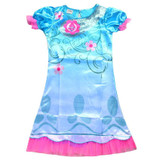 2017 Trolls Clothes Carnival Costumes Kids Dress For Girls Trolls Poppy Baby Dress Party Clothing Dress+Hair Accessories