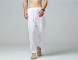 2017 Top Selling Solid Spring Summer Men Linen Pants Trousers Big Size Casual Mens jogger Pants Size M-6XL