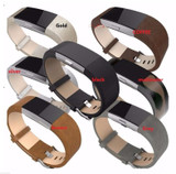 2017 Top Sales! COMLYO Genuine Leather Band For Fitbit Charge 2 Charge2 Smart Bracelet Strap Replace Watchband With Steel Buckle