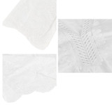 2017 Summer White Lace Blouse Women Elegant Half Sleeve Hollow Out Long Beach Tunic Blouses Shirts Casual Ruffles Hem Office Top