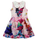 2017 Summer unicorn Dresses for Girls Princess Birthday Party Dress Children Trolls Costume Kids Clothes Vestido 3-10Y