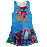 2017 Summer unicorn Dresses for Girls Princess Birthday Party Dress Children Trolls Costume Kids Clothes Vestido 3-10Y