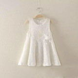 2017 Summer Toddler Baby Girl Kids Lace Floral Dress One Piece Party Vestido Girls Princess Dresses