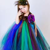 2017 Summer Tulle Flower Girl Dresses Baby Kids Party Pageant Dress For Girl Flower Girl Tutu Dress peacock Dress Multi color 2017 Summer Tulle Flower Girl Dresses Baby Kids Party Pageant Dress For Girl Flower Girl Tutu Dress peacock Dress Multi color