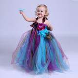 2017 Summer Tulle Flower Girl Dresses Baby Kids Party Pageant Dress For Girl Flower Girl Tutu Dress peacock Dress Multi color 2017 Summer Tulle Flower Girl Dresses Baby Kids Party Pageant Dress For Girl Flower Girl Tutu Dress peacock Dress Multi color