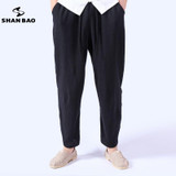 2017 summer thin section breathable comfortable cotton linen casual pants men's trousers Chinese style loose harem pants men