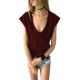 2017 Summer T Shirt Women Short Sleeve V Neck Loose TShirt Casual Sexy Women T Shirt Camisetas Feminina Lady Tops