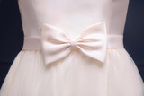 LANSITINA 2017 New Style Net Mini Bridesmaid Dress Cheap Bow A-Line Party Prom Dresses Junior Bridesmaid Dresses
