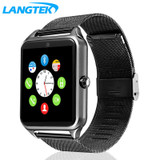 LANGTEK Smart Watch GT08  Men Women Bluetooth Wrist Smartwatch Support SIM/TF Card Wristwatch For Apple Android Phone PK DZ09