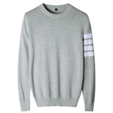 LANGMENG 2017 Brand New Sweaters Men Fashion Style Autumn Winter Patchwork Knitted Pullover Men O-neck Casual Men Sweater