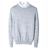 LANGMENG 2017 New Autumn Winter Fashion Brand Clothing Mens Sweaters Solid Color Slim Fit Men Pullover Knitted Sweater Men