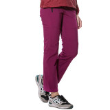 LANBAOSI Top Quality Winter Women's Warm Fleece Softshell Pants With Waistband Pockets Windproof Waterproof Trousers 10 Colors