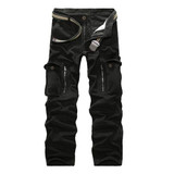 LANBAOSI Men's Casual Cargo Pants Cotton Large Size Army Camouflage Male Fashion Multi-Pocket Overalls Trousers Tactics Pantalon
