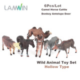 Lamwin Mini Hollow Type Plastic Farm Animal Toy Action Figure Simulation Horse Model Animation Figurine