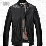 Lambskin genuine leather bomber jacket in black ribbed collar biker jackets moto coats manteau homme jaqueta de couro LT1320