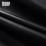 Lambskin genuine leather bomber jacket in black ribbed collar biker jackets moto coats manteau homme jaqueta de couro LT1319