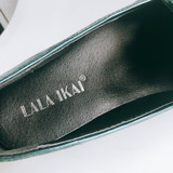 LALA IKAI Women Flats Loafers Rhinestone Flat Shoes Women Slip on Shoes for Women Suede Leather 60A0301-5