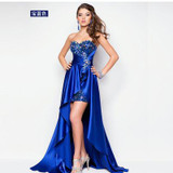 LAKD0326J#The new spring summer 2017 bride bridesmaid dresses wedding party toast dress short Orange cheap wholesale women dress