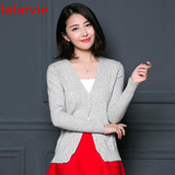Lafarvie Women Autumn Winter Cashmere Blend Sweater V-Neck Cardigan Long Sleeve Jumpers Womens Knitted Sweaters 9 Colors S-XXXL