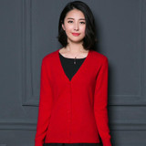 Lafarvie Women Autumn Winter Cashmere Blend Sweater V-Neck Cardigan Long Sleeve Jumpers Womens Knitted Sweaters 9 Colors S-XXXL