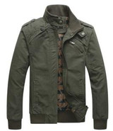 Jacket Men Casual jackets cotton washed coats Army Military Mens Stand collar Outerwear jaqueta masculina Coat parka