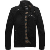 Jacket Men Casual jackets cotton washed coats Army Military Mens Stand collar Outerwear jaqueta masculina Coat parka