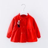 Jacket Female Autumn Cartoon Coat Girls Outerwear Babies Bebek Mont Girl Capes Baby Outwear Coat Infant Jackets 70D106