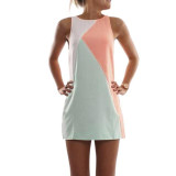 J08 Fashion Summer Women Sexy Casual Dress Sleeveless Evening Party Beach Dress Short Mini Dresses Vestidos Plus Size