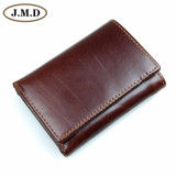 J.M.D Genuine Leather Men's RFID Blocking Leather Trifold Wallet Credit Card Holder With Secure ID Window R-8105Q