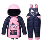 IYEAL Children Baby Girls Boys 90% Warm Duck Down Clothing Set Kids Winter Jacket Jumpsuit Toddler Outerwear Coat Baby Clothes