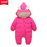 IYEAL 2017 Newest Winter Outwear Baby Clothes Warm Overalls for Newborn Cotton Infant Baby Girl Boy Clothing Thickening Jumpsuit