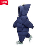 IYEAL 2017 Newest Winter Outwear Baby Clothes Warm Overalls for Newborn Cotton Infant Baby Girl Boy Clothing Thickening Jumpsuit