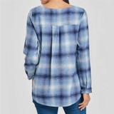 IYAEGE Womens Tops And Blouses 2018 Spring Plaid Shirts Casual Long Sleeve Blouse Sexy Lace Up Shirt Women Tunic Tops Blusas XXL