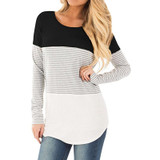 IYAEGE Womens Tops and Blouses 2018 Fashion Patchwork Long Sleeve Office Women Blouse Casual Striped Shirt Femme Tops Tee Blusas
