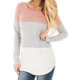 IYAEGE Womens Tops and Blouses 2018 Fashion Patchwork Long Sleeve Office Women Blouse Casual Striped Shirt Femme Tops Tee Blusas