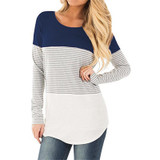 IYAEGE Womens Tops and Blouses 2018 Fashion Patchwork Long Sleeve Office Women Blouse Casual Striped Shirt Femme Tops Tee Blusas