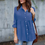 IYAEGE 2018 Womens Tops And Blouses Casual Long Sleeve Chiffon Blouse Office Ladies Shirts Tunic Tops Blusas Plus Size 5XL