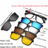IVSTA Magnet Sunglasses Clip Magnetic Mirrored Clip on sunglasses Men Flip Polarized Myopia Women Prescription Optical 2202