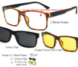 IVSTA Include Frame Polarized Clip On Sunglasses Men TR90 Custom prescription lenses Magnetic clips night glasses drive Magnet