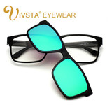 IVSTA Include Frame Polarized Clip On Sunglasses Men TR90 Custom prescription lenses Magnetic clips night glasses drive Magnet
