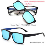 IVSTA Include Frame Polarized Clip On Sunglasses Men TR90 Custom prescription lenses Magnetic clips night glasses drive Magnet