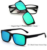 IVSTA Include Frame Polarized Clip On Sunglasses Men TR90 Custom prescription lenses Magnetic clips night glasses drive Magnet