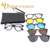 IVSTA Magnet Sunglasses Clip Magnetic Mirrored Clip on Sunglasses Men Polarized Clips Custom Prescription Myopia night vision